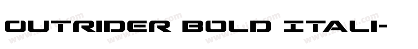 Outrider Bold Itali字体转换